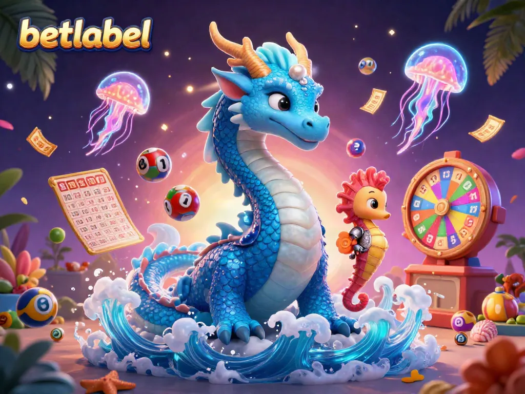 Win big at betlabel with this vibrant lottery-themed illustration showcasing exciting gaming elements.