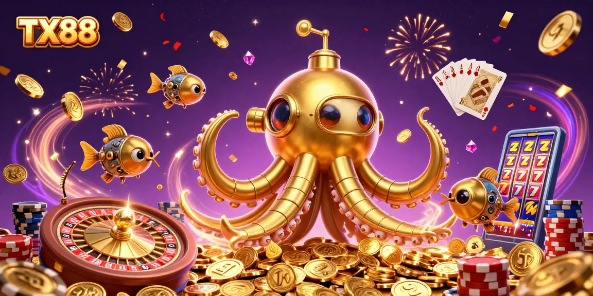 Win big at TX88 with exciting games, golden coins, and vibrant casino elements!