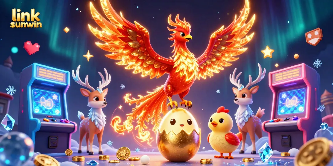 Experience the thrill of gambling with link sunwin in a vibrant 3D casino scene filled with excitement.